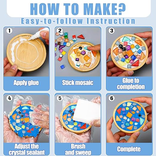 Mosaic Crystal Grout, Mosaics Tile Tools, Mosaic Tile Accessories – Essential for Handmade Grouting and Perfect for DIY Craft Projects (Blue, 4.5oz)