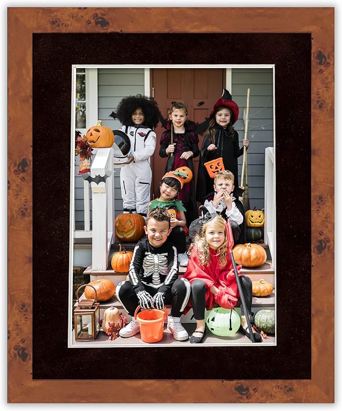 Poster Palooza 11x14 Mat Bevel Cut for 8.5x11 Photos - Acid Free Black Suede Precut Matboard - For Pictures, Photos, Framing - 4-ply Thickness