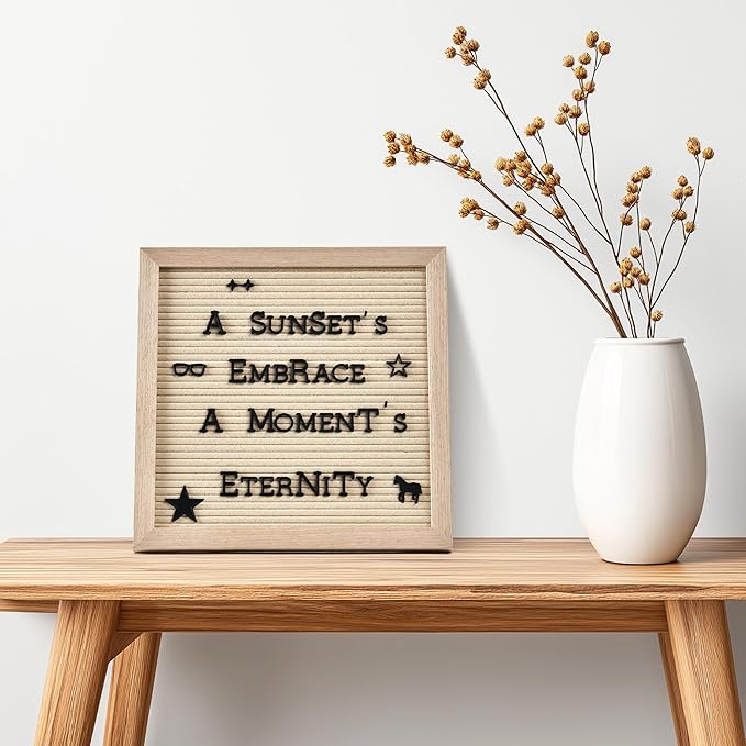 Pre-Cut Letters for Felt Letter Board, 736 Pieces Including Characters, Numbers, Symbols, Daily Words Cursive Letters with Sorting Tray for Changeable Plastic Message Boards (Black)