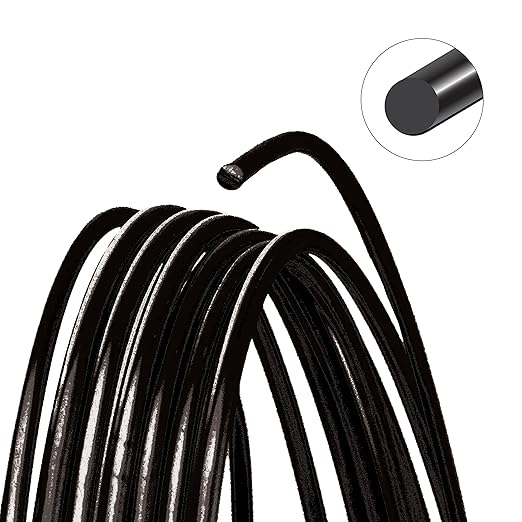 The Beadsmith Wire Elements Craft Wire – Tarnish Resistant, Soft Temper, Round, Black Color – 1mm, 18 Gauge, 7 Yard Spool – Jewelry Making, Wire Wrapping, Floral, & Other DIY Crafts