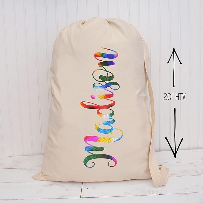 Threadart Galaxy Rainbow Heat Transfer Vinyl Film | Custom Cut Roll 20" Wide by The Yard | Compatible with Venture Explore and Maker, Silhouette Cameo, & Large Format Cutters