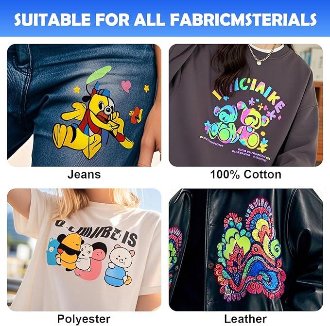 ZEHRAI 50 Sheets DTF Transfer Film 8.5" x 11" Double Sided Matte, Clear Cold Peel, Direct to Film Heat Transfer Film for All Fabric and Colors T-Shirts Textile