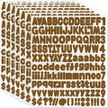 Alphabet Stickers - 1'' Inch Brown Letter Stickers, Self-Adhesive, Vinyl, Mailbox Numbers, for Bulletin Boards, Classroom, Home Decor