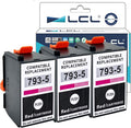 LCL Compatible Ink Cartridge Replacement for Pitney Bowes 793-5 DM100i DM125i DM150i DM175i DM175i-MH DM200i P700 P7L1 PRL1 DM200L DM225 SendPro C200 SendPro C300 SendPro C400 SendPro (3-Pack Red)