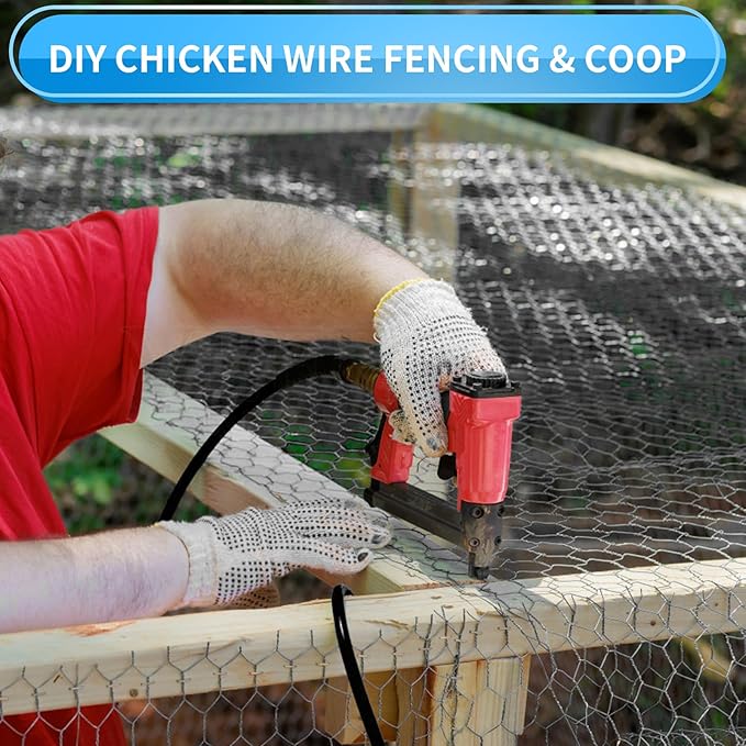 36'' x 150' Black Chicken Wire Mesh Fence, 20 Gauge Galvanized Poultry Netting and 1 inch Garden Mesh Fence Roll, Chicken Wire for Floral Arrangements/Crafts/Farm/Livestock/Pet Protection