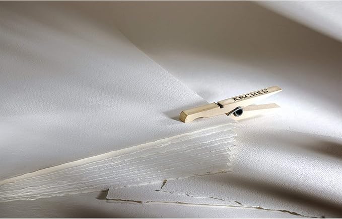 Arches Watercolor Pad 9 x 12 inches Natural White 100% Cotton Paper - 12 Sheet Arches 140 lb Cold Press Pad.
