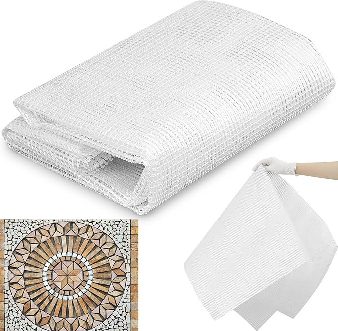 36" X 76" Mosaic Mesh for Back Mounted Tile Fiberglass Mosaic Mesh Backing Boast for Tile Installation Supplies Tools (Non Sticky)