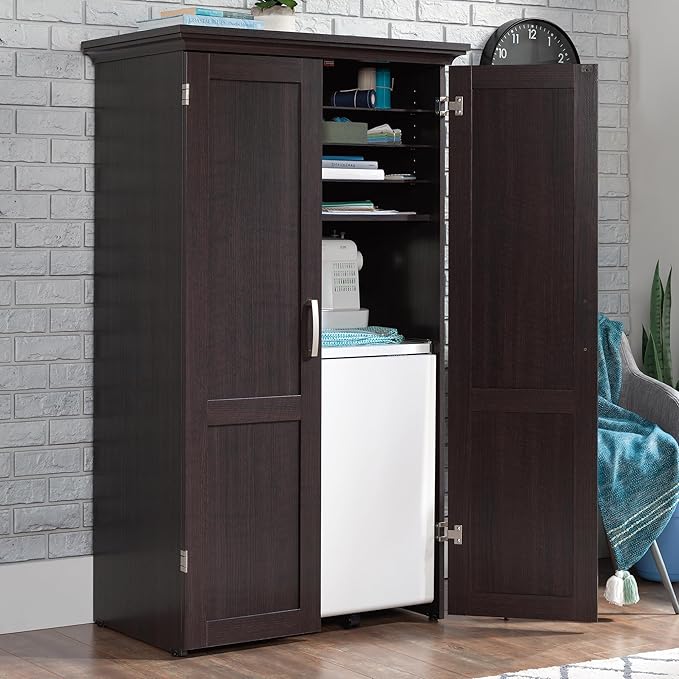 Sauder Miscellaneous Storage Craft & Sewing Armoire, Dakota Oak Finish