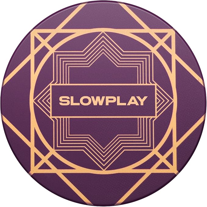 SLOWPLAY Nash Ceramic Poker Chips in Bulk, Casino Grade Ceramic 12-Gram Poker Chip for Texas Hold'em, 43mm Professional Chips Pack of 50 (Purple)