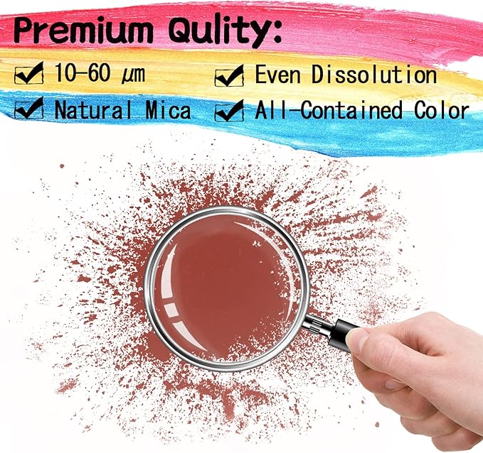 Mica Powder - 60g Mica Powder for Epoxy Resin - Pearl Pigment Powder Dye for Resin/Eye Shadow/Soap Making/Nails/Bath Bombs etc. (Wine Red)