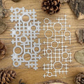Lapoo Flowers Metal Cutting Die for Scrapbooking - Durable, Cut Stencils for DIY Scrapbook Photo Album Decorative Paper Card, Card Making Supplies, Embossing (Retro Punk Texture 5.2 x 2.5 in)