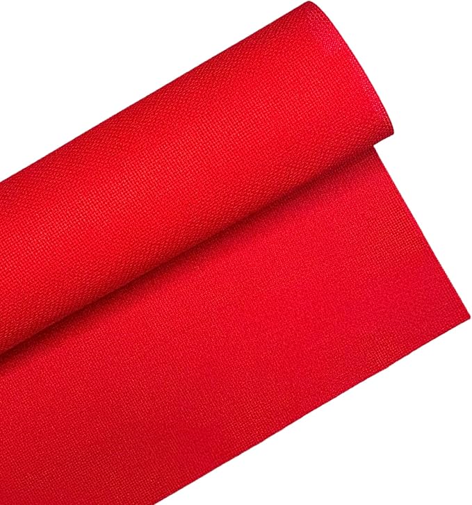 2 Sheets of Red 14 Count Aida Cloth – 21 x 21 Inch Pre-Cut Fabric Squares – Cross Stitch Fabric – 100% Cotton – Ideal for Needlework & Embroidery – The Knotty Unicorn