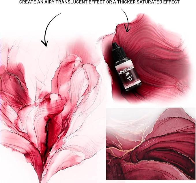 Alcohol Ink Set #10: Matched Color Combination of Alcohol Inks, 4 pcs. 0.51 fl oz (15 ml) Each
