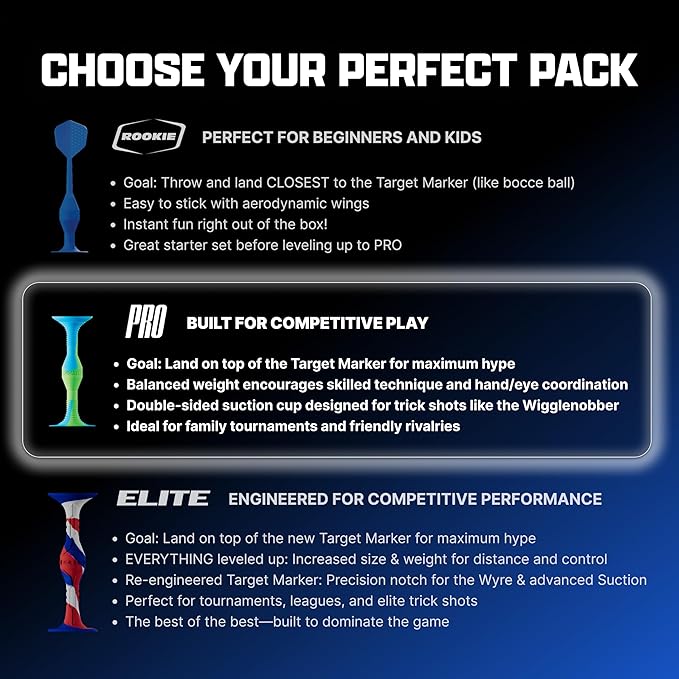 Popdarts PRO Pack Game Set (Retro) - Indoor, Outdoor Suction Cup Throwing Game - Competition with a POP
