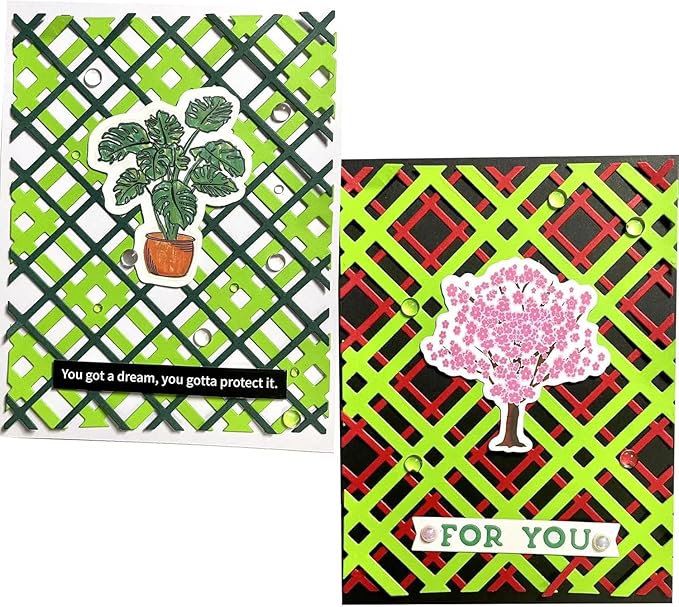 Cutting Dies Metal Stencils Scrapbooking Tools Flowers Lace Frame DIY Embossing Template for Paper Card Making Album Arts Crafts Supplies (Stripes Layer-14.3x11.1cm)