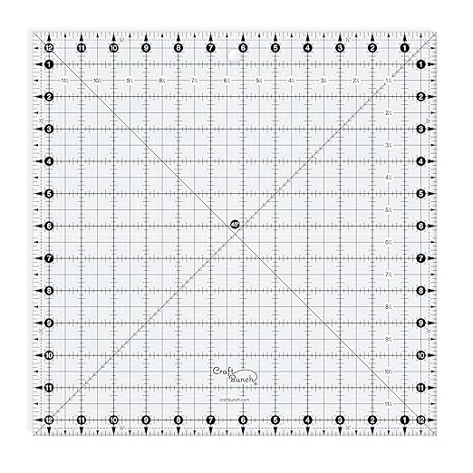 Non-Slip Square Quilt Template Ruler (12.5" x 12.5")
