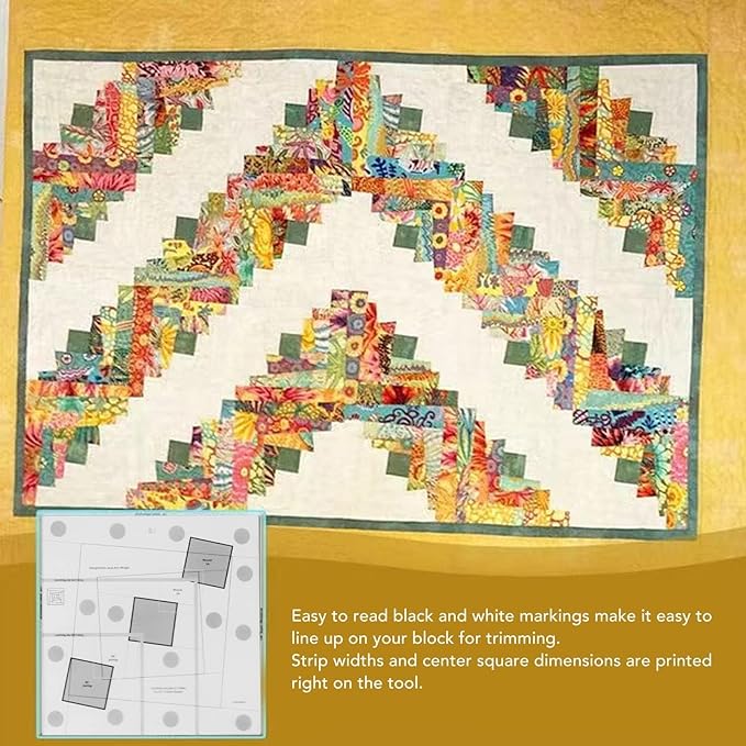 Sewing Rulers, Quilting Rulers Quilting Rulers Curvy Log Cabin Trim Tool Finished Blocks Quilting Template Patchwork Sewing DIY Ruler Quilting Rulers [10 inch]