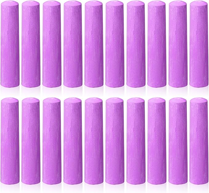 20 Pcs Sidewalk Chalks for Kids Non Toxic Jumbo Chalk for Party Gift Outdoor Art Classroom Play Painting (Rose red)