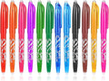12pcs Heat Erasable Pens for Fabric, Fabric Marking Pens Fabrics Markers No Ghost Lines, Disappearing Ink for Precise Marking for Quilting Sewing Embroidery DIY Dressmaking Fabrics Tailors Chalk