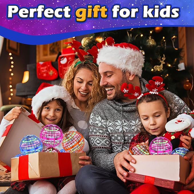 Tikduck Flying Orb Ball 2025 Toys Soaring Hover Boomerang Spinner Hand Controlled Mini Drone Cosmic Globe Spinning Kids Outdoor Fly Toy Birthday Gift Cool Stuff for Boys Girls 6 7 8 9 10+ Year Old