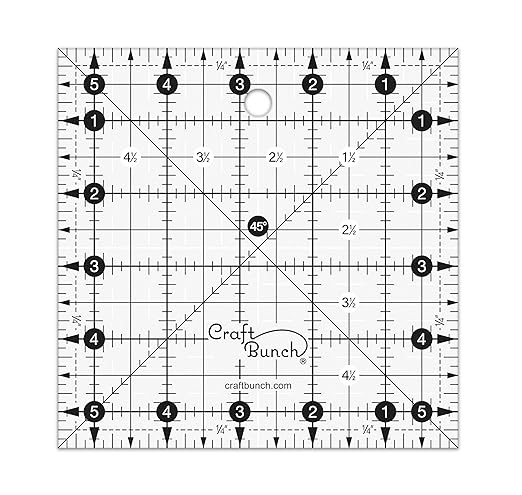 Non-Slip Square Quilt Template Ruler (5.5"x 5.5")