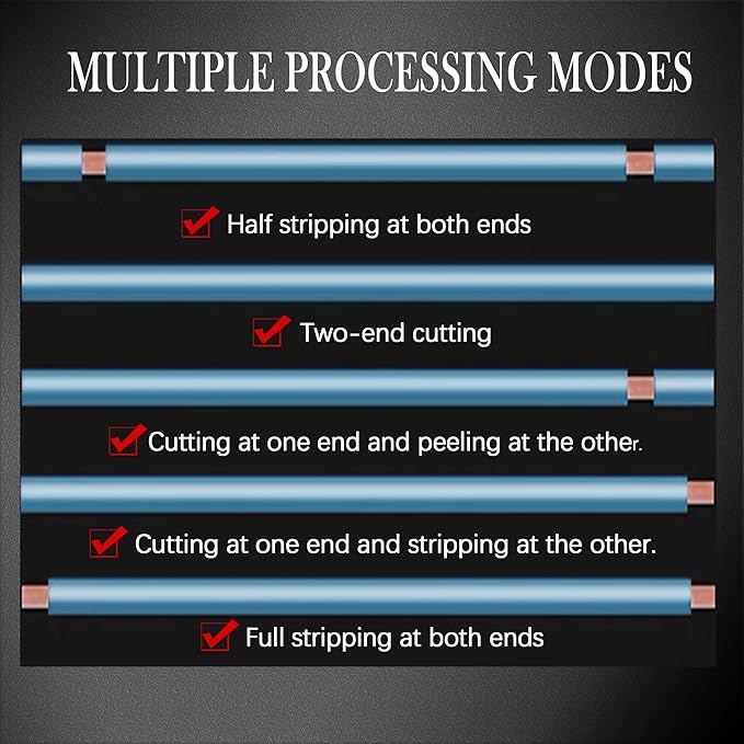 Automatic Wire Stripper Machine, Computer Wire Peeling, Electronic Wire Cutting Machine, Cable Cutting 110V, Multi-Function Button, Touchscreens, 0.5-30mm Stripping Length