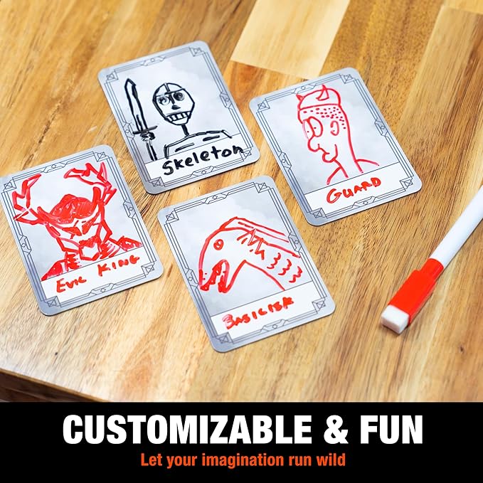TIDYBOSS DND Combat Tracker & Initiative Set of 50pcs Erasable Acrylic Top on Screen with Character, Monster Insert Cards DM Tools, Accessories for Dungeons and Dragons, TTRPGs