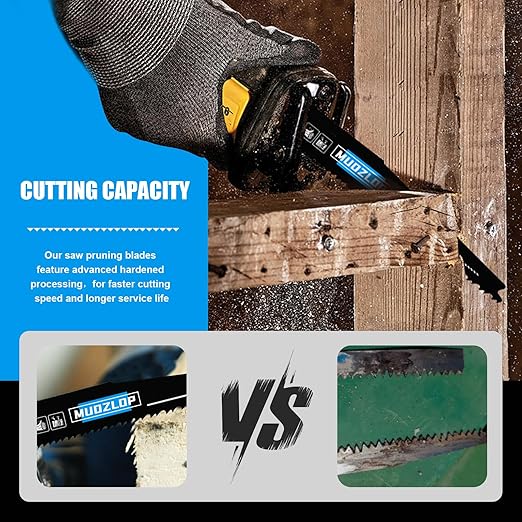 10Pack 12 inch Reciprocating Saw Blades Set,6/12TPI High Carbon Saw Blades, Woodcutting Saw Blades with Organizer Case (10, 6/12TPI/300mm)