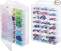 OwnMy 2 Pack 46 Grids Sewing Thread Organizer, Double-Sided Thread Spool Storage and Organizer Boxes, Plastic Embroidery Threads Embroidery Floss Organizers Boxes for Small Toys Cars, Sewing Crafts