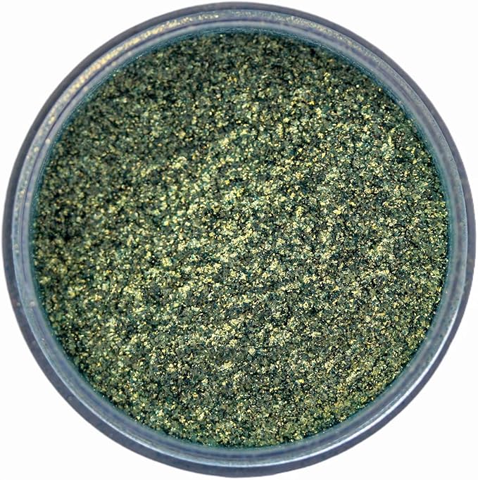 Premium Diamond Mica Powder Pigment- for Epoxy, Resin, Soap, Paint, Woodworking, Acrylic Pouring, Bath Bombs, Fishing Lures - DIY Arts and Crafts Additive (Diamond Olive Green)