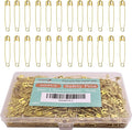 Safety Pins, 600PCS-1.5Inch Small Safety Pins, Rust-Resistant Nickel Plated Steel, Sharp Edge Safety Pin for Clothes, Sewing, Arts & Craft, 38mm Decorative Safety Pins (Gold), UR-28
