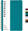 PAPERAGE Graph Paper Spiral Notebook & Journal, (Turquoise), 160 Pages, Medium 5.5 inches x 8 inches - 100 GSM Thick Graphing Paper, Hardcover, Double-Wire Grid Spiral Notebook
