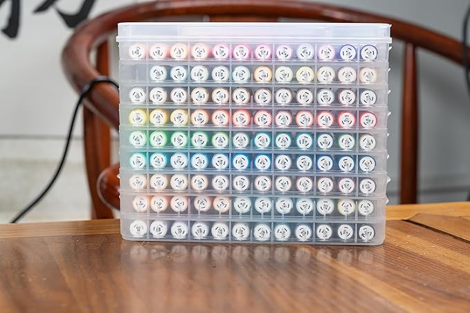 Woomer 120 Colors Acrylic Marker Pens, Soft Brush Tip, No Bleed & High Opacity Paint Pens, Water-based Non-toxic Acrylic Marker for Wood, Fabric, Rock, Glass, DIY Crafts Gift