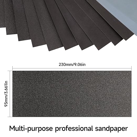 Sandpaper1200 Grit, Wet Dry Sanding Sheets 9x3.6 inch for Wood Furniture Finishing, Metal Sanding and Automotive Polishing,21 -Sheet