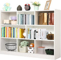 Grepatio 3 Tier 8 Cube Bookshelf, Toy Shelf Storage Organizer Bookcase with Open Shelf, Wood Cube Shelves for Kids Toy, Playroom, Book, Bedroom, Living Room (White)