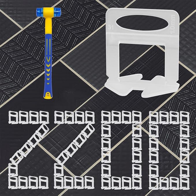 2200 Pcs Tile Leveling System Clips 1/8" (3.0mm) for Ceramic Tile and Stone Installation - DIY Tile Leveler Spacers Kit for Perfect Alignment(2200, 1/8)