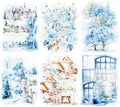 60Pcs Snow Country Winter PET Stickers, Large Landscape Stickers for Scrapbooking, DIY Crafts, Journaling, and Junk Journal Ephemera with Organizer