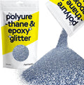 Hemway Polyurethane & Epoxy Resin Glitter 100g / 3.5oz Metallic Crystal Flake Additive for Flooring Jewelry Tumblers Glass Pigment - Microfine (1/256" 0.004" 0.1mm) - Azure Blue