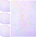 60 Sheets Holographic Laminate Sheets Clear Glitter A4 Size Vinyl Sticker Paper Holographic Overlay Self Adhesive Waterproof Transparent Film, 11.7 x 8.3 Inch (Broken Grass)