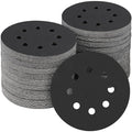 100PCS 5 inch Silicon Carbide Sanding Discs 600 Grit, Wet Dry Orbital 5 Sander Hook and Loop Sandpaper Disc, Best for Metal,Automotive,Wood Polishing