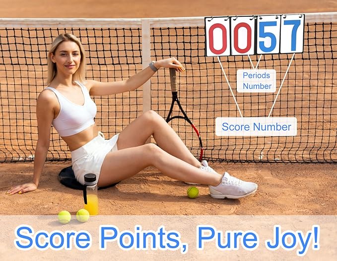 Purple River Portable Hanging Flip Scoreboard, Score Keeper for Baseball Volleyball Tennis Sports, Suit for Multiple Sports/Games Score Scenarios