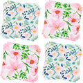 Paper Napkins 80 Pack 2 Ply Floral Beverage Luncheon Dinner Paper Napkins Flower Print Disposable Napkins for Wedding Anniversary Celebrations, 6.5X6.5 Inches Folded