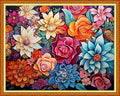 Dooxvey Cross Stitch Kits for Adult Beginners - Full Range of Stamped Kits, Needlepoint & Embroidery Kits - 11CT Cross Stitch Patterns - Magic Flower 16x20 inch