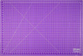 Breman Precision 24x36 Inch Self Healing Cutting Mat - 2-Sided 5-Ply PVC Purple/Gray Cutting Mats for Crafts, Sewing, Quilting and DIY Projects - Durable and Non-Slip Design with Precise Grid Lines