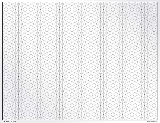 Koala Tools | Geometric Grid Transparency Sheets (Variety Pack of 4) - 8.5" x 11" | Overhead Projector and Light Box Transparencies - Tracing Film for Sketching & Drawing