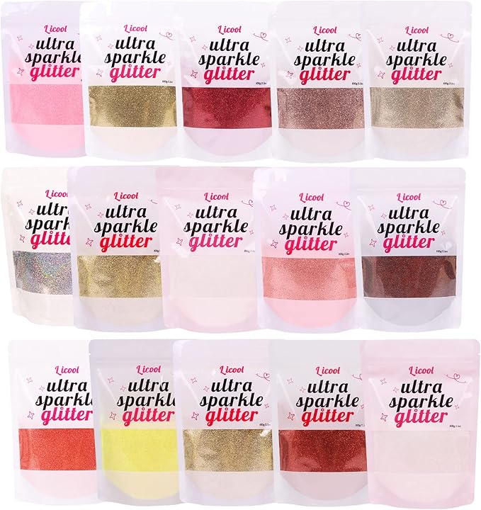 Holographic Fine Glitter, 100g/3.5oz Extra Fine Glitters Powder Packs for Resin, Craft Glitter for Tumblers Candle Slime Making, Festival Body Face Eyeshadow Nail Glitter (Light Gold 3)