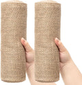 10 Inch Natural Burlap Fabric Roll - 10 Yards Jute Fabric Ribbon for DIY Gift Wrapping Craft Projects, Wedding, Christmas Home Decoration (25 cm, 10 in)
