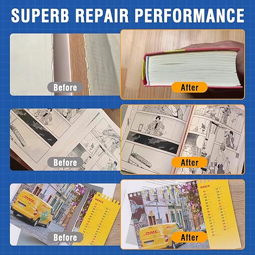 Book Repair & Binding Glue Kit – 8.5 Oz + 2×1.35 Oz Acid-Free PVA Adhesive – Neutral pH, Dries Clear & Flexible for Books, Crafts, Collages & Paper Art, Used for Bookbinding and Book Repair