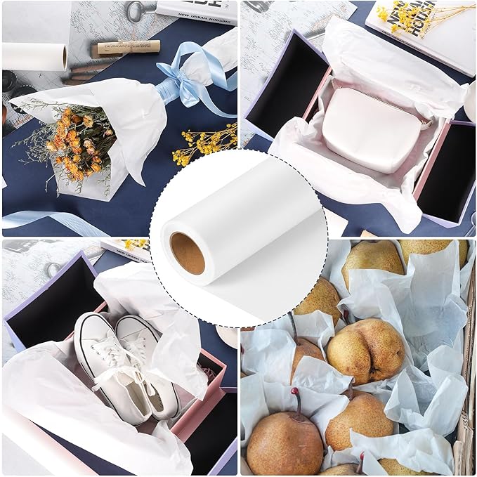 Tracing Paper Roll 24in x 30yd, White Trace Paper Pattern Paper Translucent Tracing Paper for Sewing, Drawing, Sketching, Gift Wrapping
