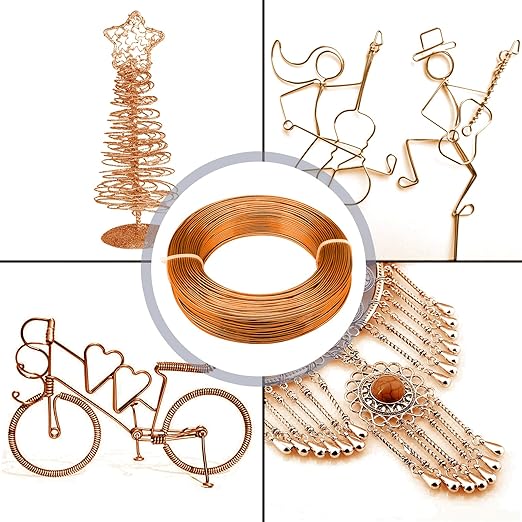 3mm Aluminum Craft Wire, 50 Feet 9 Gauge Bendable Anodized Metal Wire for Sculpting, Jewelry Making, Armature Making, Wire Weaving and Wrapping